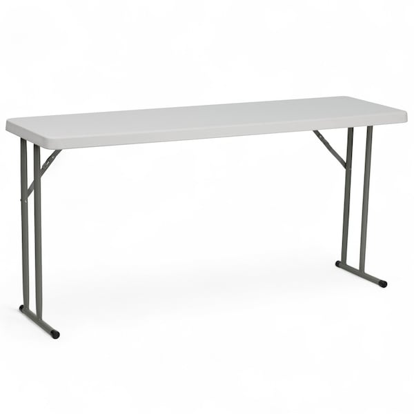 Flash Furniture Rectangle Training Table, 18" W, 60" L, 29" H, Plastic Top, White - RB-1860-GG
