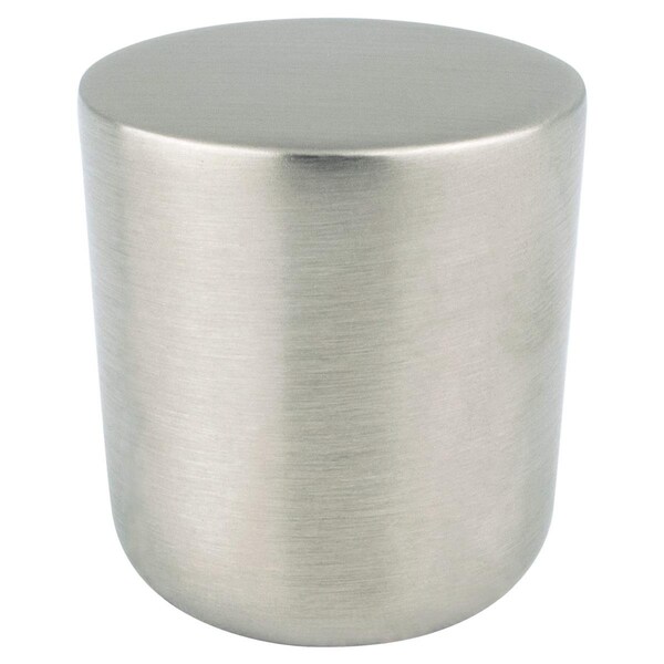 Curtilage Mini Zinc Round Knob, Brushed Nickel - Large - CU2813149