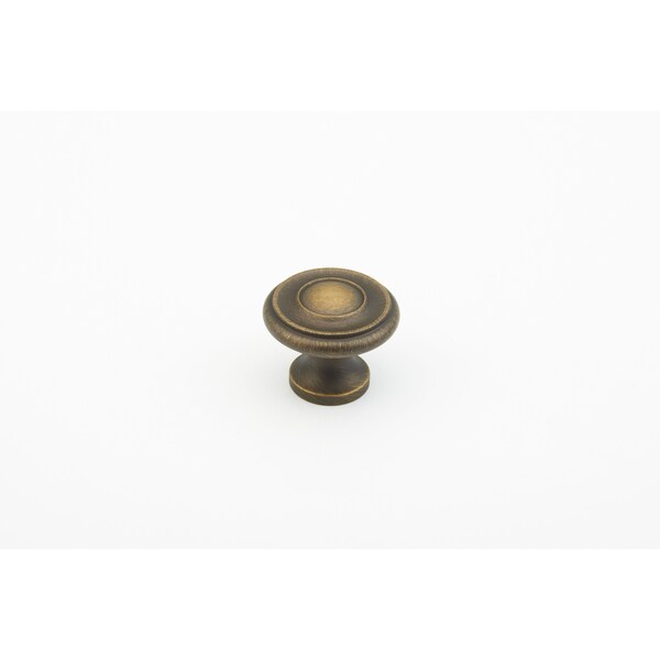 Schaub 1-1/2in Colonial Cabinet Knob Antique Light Brass Finish - 704-ALB