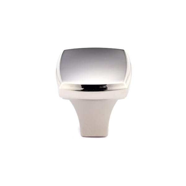 Richelieu 1 1/4 in. X 1 1/4 in. (32 mm x 32 mm) Polished Nickel Transitional Metal Cabinet Knob - BP78535180