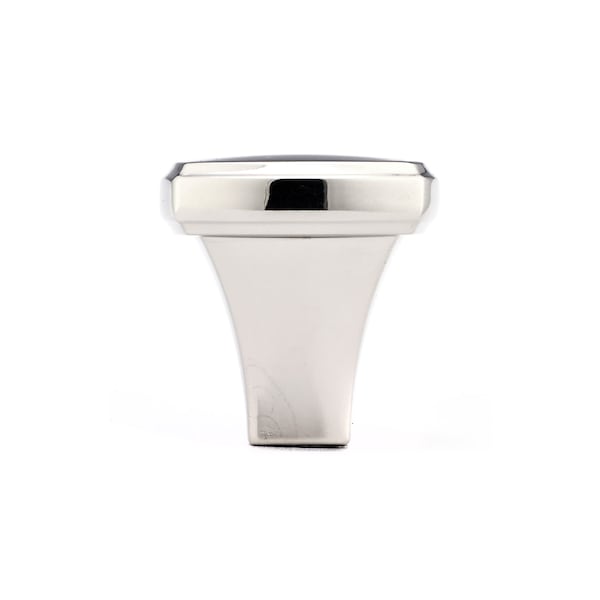 Richelieu 1 1/4 in. X 1 1/4 in. (32 mm x 32 mm) Polished Nickel Transitional Metal Cabinet Knob - BP78535180