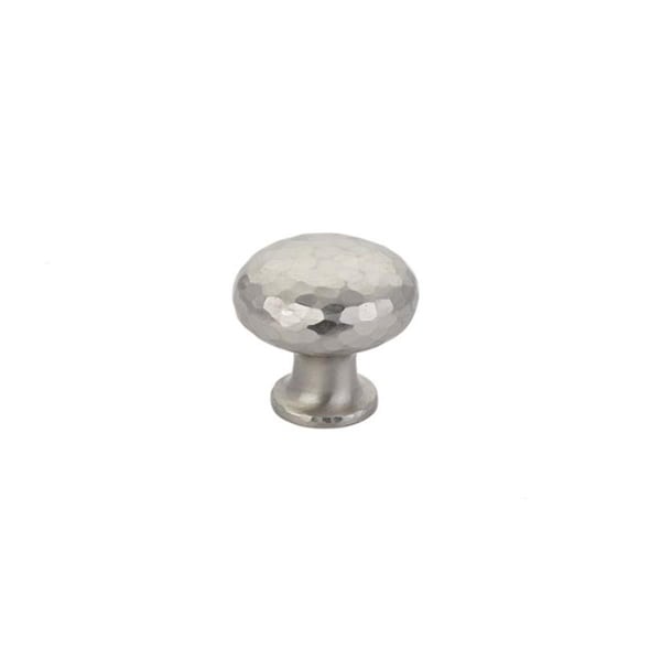 Patioplus Round Dimpled 1.25 in. Cabinet Knob, Satin Nickel - PA1627983