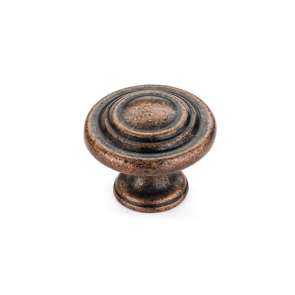 Richelieu 1 5/16 in (34 mm) Antique Copper Traditional Metal Cabinet Knob - BP10734193