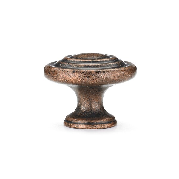 Richelieu 1 5/16 in (34 mm) Antique Copper Traditional Metal Cabinet Knob - BP10734193