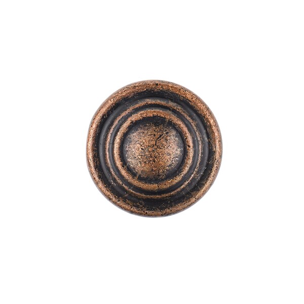 Richelieu 1 5/16 in (34 mm) Antique Copper Traditional Metal Cabinet Knob - BP10734193