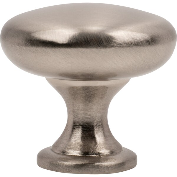Designperfect 1-3/16 Diameter Round Cabinet Knob, Brushed Satin Nickel - DPA-R28KSNB