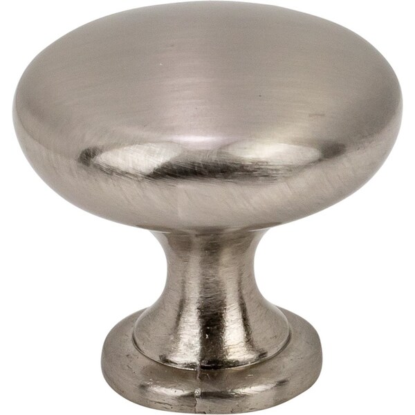 Designperfect 1-3/16 Diameter Round Cabinet Knob, Brushed Satin Nickel - DPA-R28KSNB