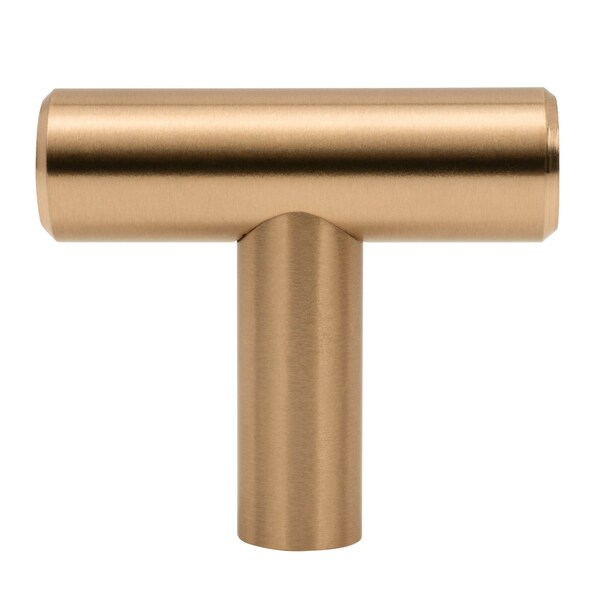 Designperfect 1-9/16 Overall Length Cabinet T-Knobb, Champagne Bronze/Gold, 25PK - DPA25T14KCBZ