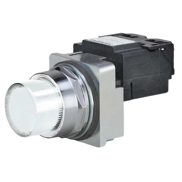 Piloto de luz completo de Siemens, Incandescente, 480V, 30mm, Blanco - 52PL4JB