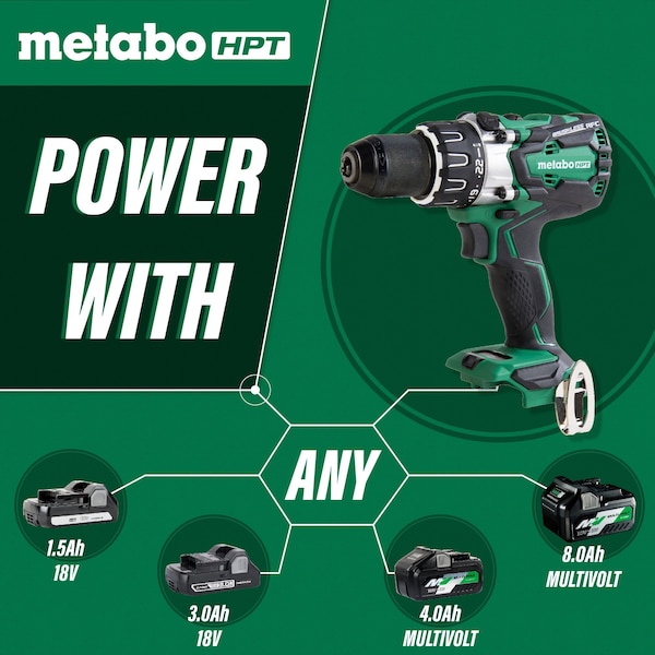 Metabo Hpt 18V Cordless Brushless Li-Ion High-End Driver Drill Bare - DS18DBL2Q4M