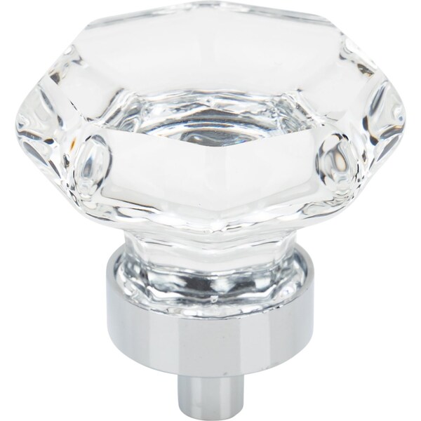 Designperfect 1-5/16 Diameter Round Cabinet Knob, Polished Chrome, 10PK - DPA10G23KPC