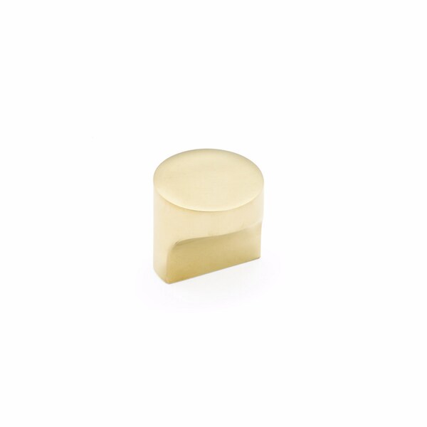 Schaub 1-1/4in Diameter Haniburton Cabinet Knob Unlacquered Brass Finish - 471-UNBR