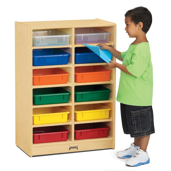 Jonti-Craft 12 Paper-Tray Mobile Storage, with Colored Paper-Trays - 0613JC