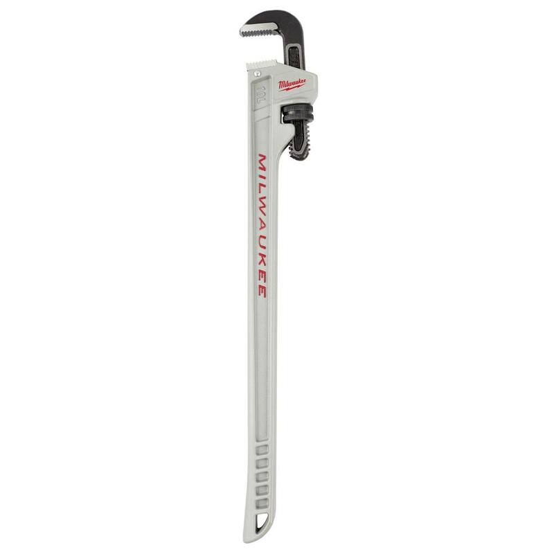 Milwaukee 10 in. Aluminum Pipe Wrench with Power Length Handle - 48-22-7213