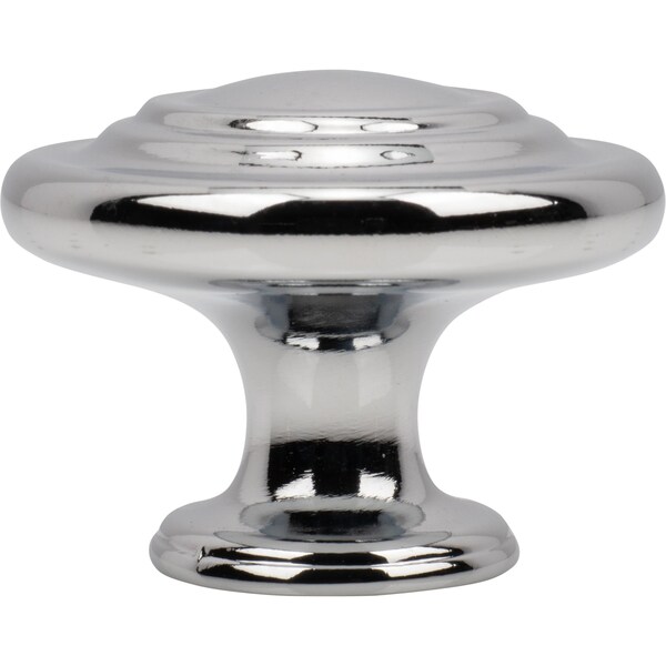 Designperfect 1-5/16 Diameter Round Cabinet Knob, Polished Chrome, 25PK - DPA25R38KPC