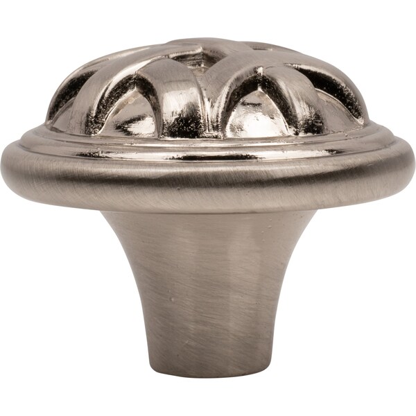 Designperfect 1-1/4 Diameter Round Cabinet Knob, Brushed Satin Nickel - DPA-L68KSNB