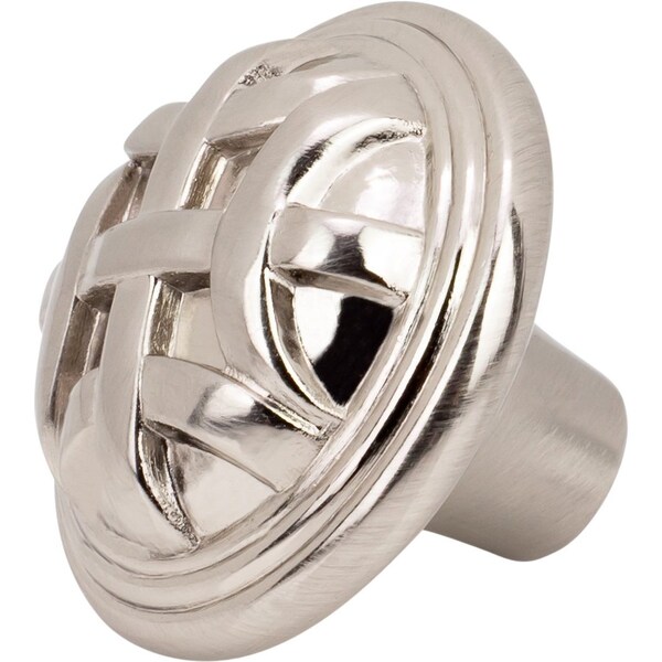 Designperfect 1-1/4 Diameter Round Cabinet Knob, Brushed Satin Nickel - DPA-L68KSNB