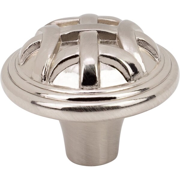 Designperfect 1-1/4 Diameter Round Cabinet Knob, Brushed Satin Nickel - DPA-L68KSNB
