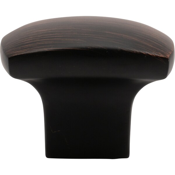Designperfect 1-3/16 Overall Length Square Cabinet Knob, Brushed Oil Rubbed Bronze, 10PK - DPA10S83KORB