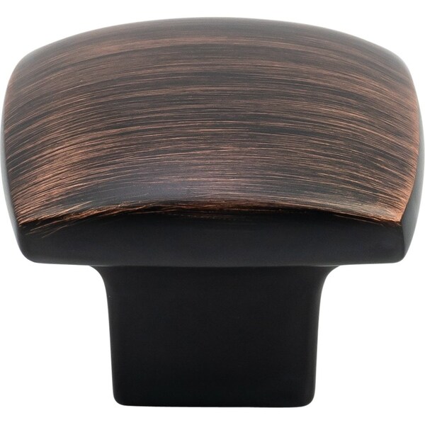 Designperfect 1-3/16 Overall Length Square Cabinet Knob, Brushed Oil Rubbed Bronze, 10PK - DPA10S83KORB