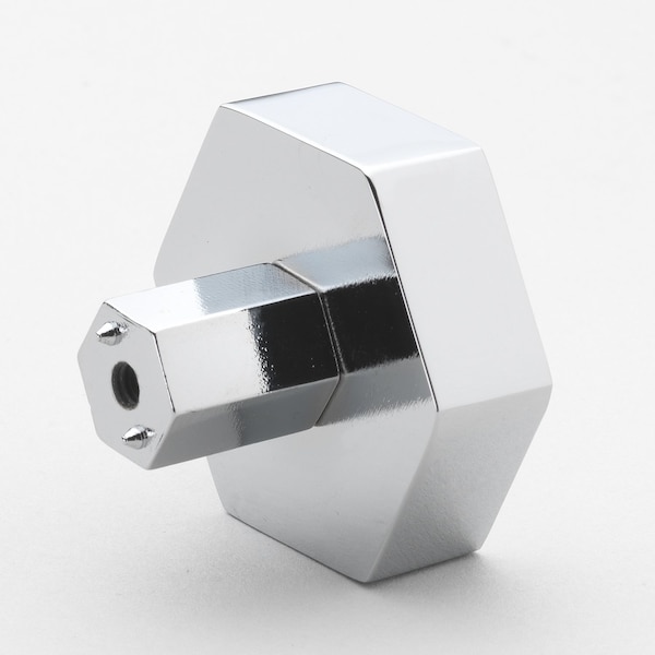 Gliderite Hardware 1-1/2 in. Hexagon Knob Polished Chrome, 5PK - 5824-PC-5
