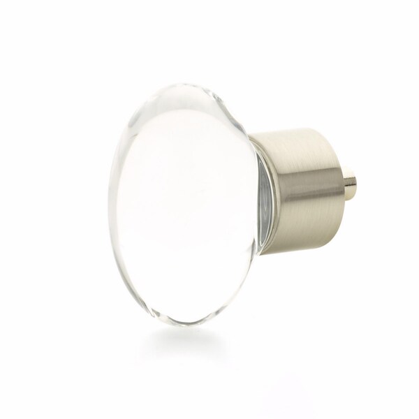 Schaub City Lights Oval Glass Knob Satin Nickel Finish - 60-15