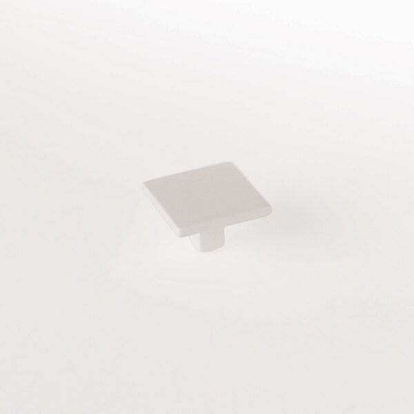 Schaub Armadio 1-3/8in Square Cabinet Knob Matte White Finish - 360-MW