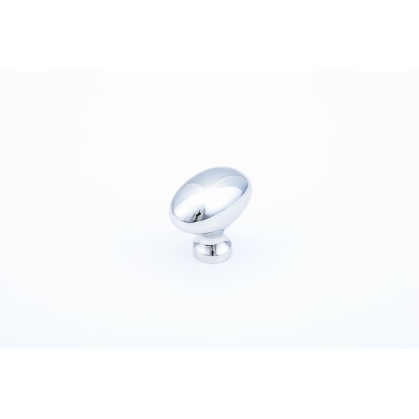 Schaub 1-3/8in Oval Country Traditional Cabinet Knob Polished Chrome Finish - 719-26