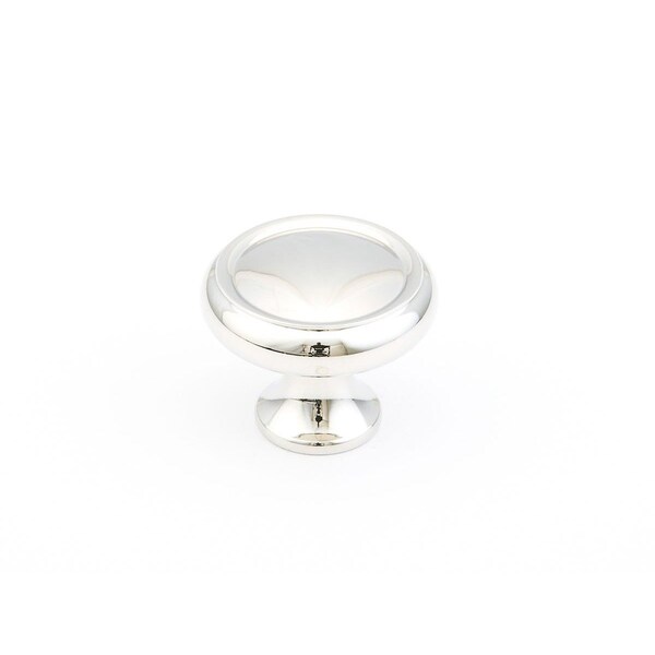 Schaub 1-1/4in Country Traditional Cabinet Knob Polished Nickel Finish - 711-PN