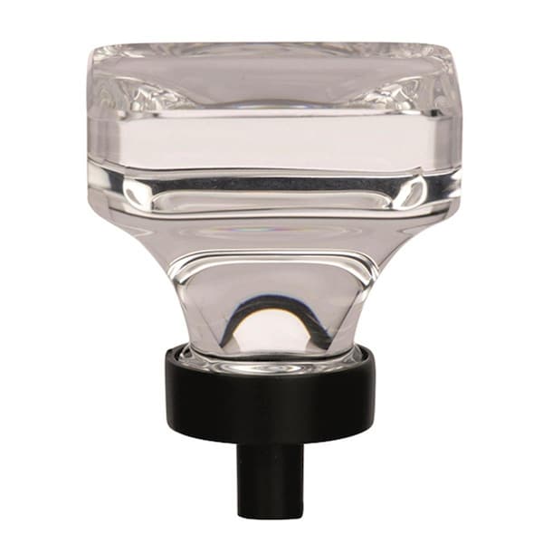 Gardencare 1.38 in. Glacio Cabinet Knob - Clear, Black Bronze - GA732280