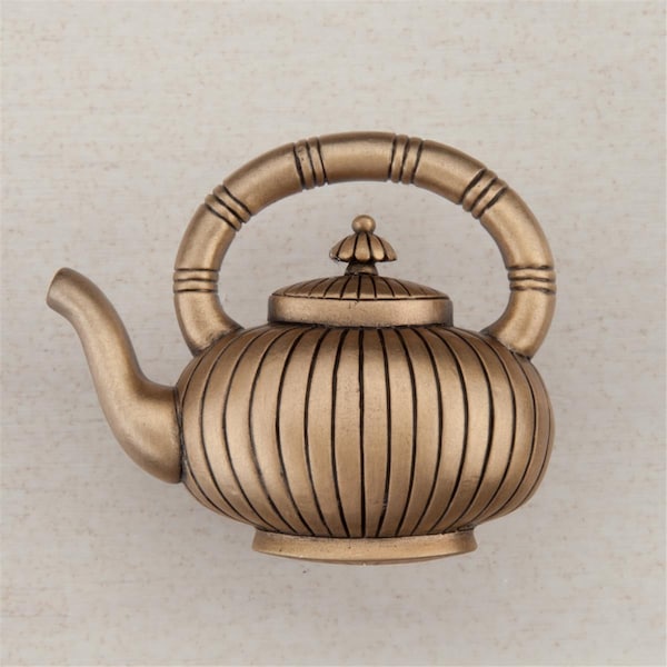 Acorn Mfg 1.5 x 1.75 in. Artisan Collection Teapot, Museum Gold - DQCGP