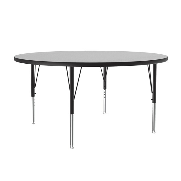 Correll Round Adjustable Height Activity Kids School Table, 48" Dia. W, 19" to 29" H, Melamine Laminate - AM48-RND-15