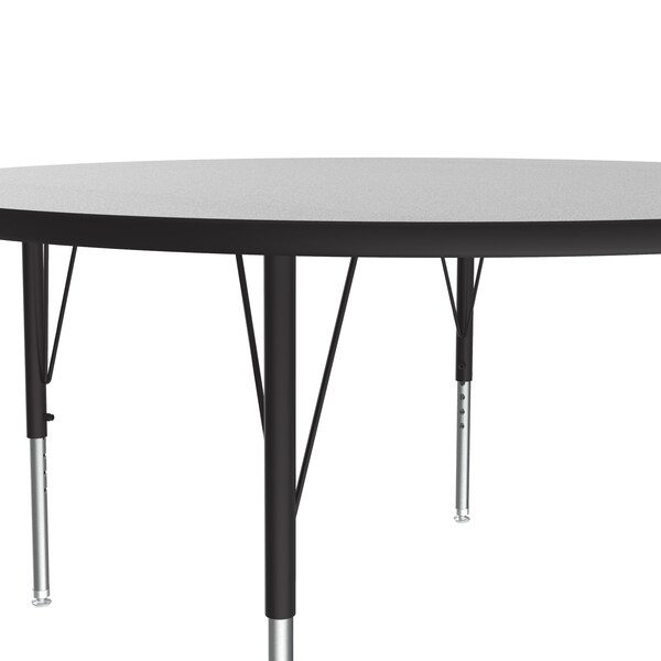 Correll Round Adjustable Height Activity Kids School Table, 48" Dia. W, 19" to 29" H, Melamine Laminate - AM48-RND-15