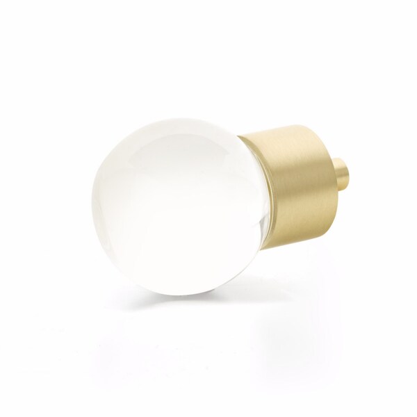 Schaub City Lights Globe Glass Knob Satin Brass Finish - 59-SB