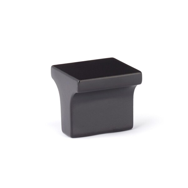 Richelieu 1-inch (25 mm) x 1-inch (25 mm) Matte Black Contemporary Cabinet Knob - BP312525900