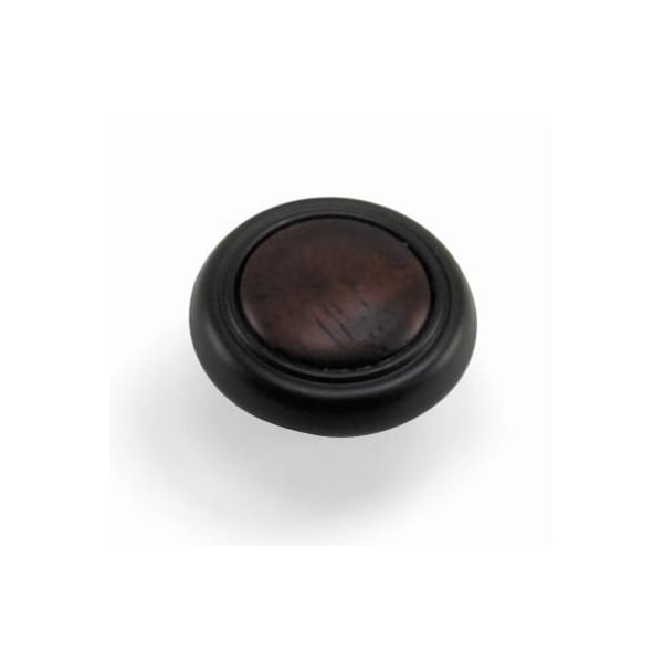 Laurey 1 1/4" First Family Knob-Oil Rubbed Bronze w/Cherry Insert - 15463