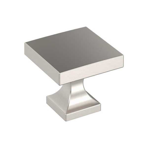 Amerock Pedestal Series Cabinet Knob, 1 in Projection, Zinc, Satin Nickel - BP37024G10