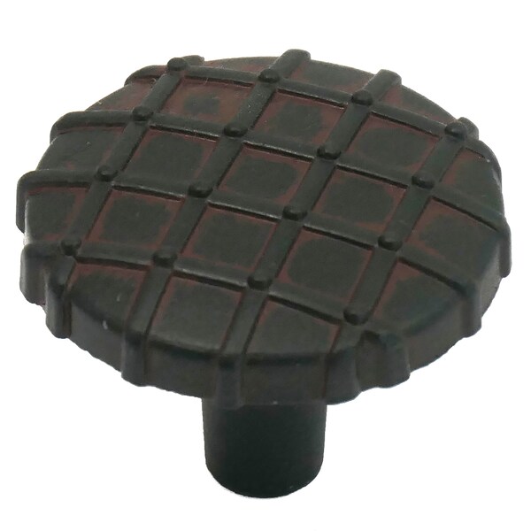 Laurey 1 1/4" Midtown Knob -Iron Black/Terra Cotta - 39421