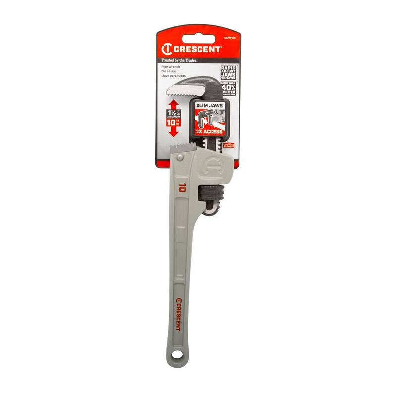 Crescent 10 in. Aluminum Slim Jaw Pipe Wrench - CAPW10S