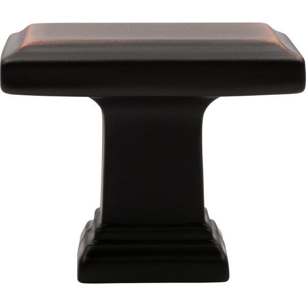 Designperfect 1-1/2 Overall Length Rectangle Cabinet Knob, Brushed Oil Rubbed Bronze, 10PK - DPA10A48KORB