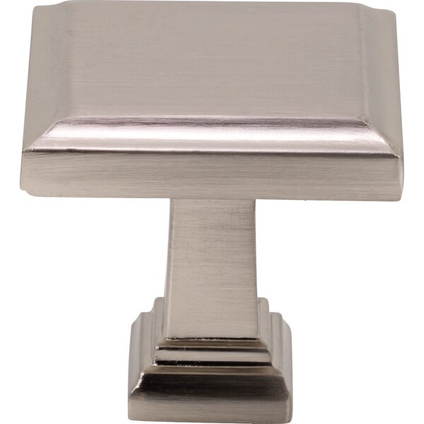 Designperfect 1-3/16 Overall Length Square Cabinet Knob, Brushed Satin Nickel, 25PK - DPA25S54KSNB