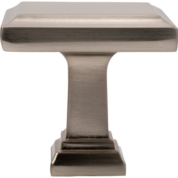 Designperfect 1-3/16 Overall Length Square Cabinet Knob, Brushed Satin Nickel, 25PK - DPA25S54KSNB