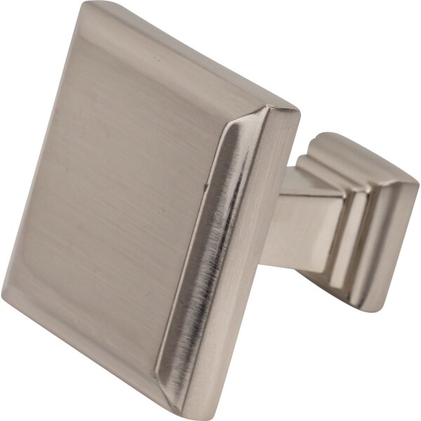 Designperfect 1-3/16 Overall Length Square Cabinet Knob, Brushed Satin Nickel, 25PK - DPA25S54KSNB