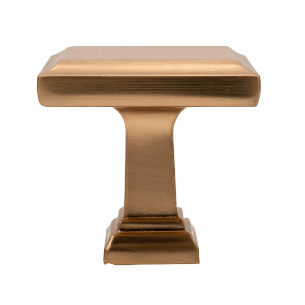Designperfect 1-3/16 Overall Length Square Cabinet Knob, Champagne Bronze/Gold, 10PK - DPA10S54KCBZ
