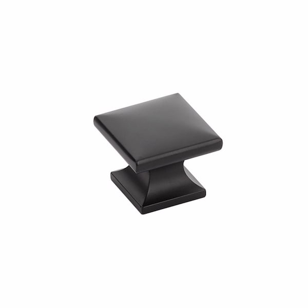 Schaub 1-3/8in Northport Square Cabinet Knob Matte Black Finish - 219-MB