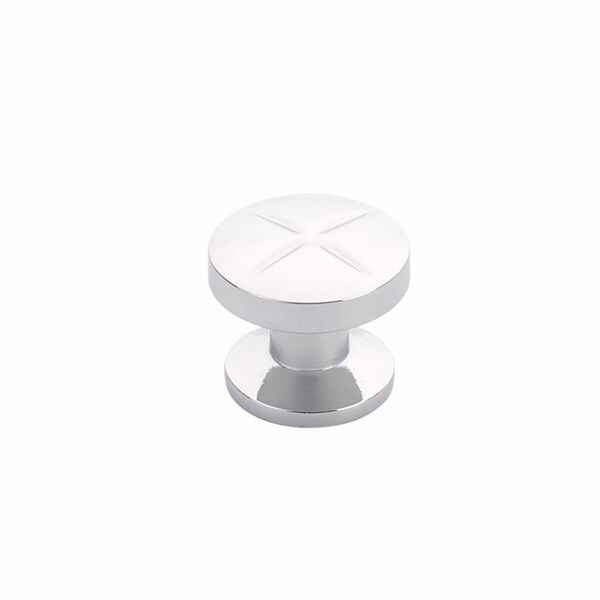 Schaub 1-3/8in Grooved Northport Round Cabinet Knob Polished Chrome Finish - 210-26