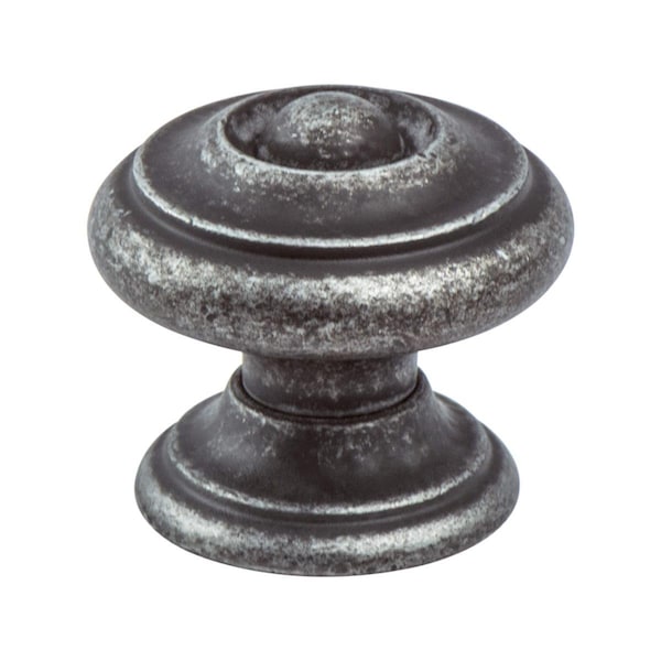 Berenson 1.187 in. dia. Euro Rustica Knob with Rustic Iron - 2984-1RI-C