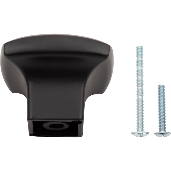 Designperfect 1-3/16 Overall Length Square Cabinet Knob, Brushed Oil Rubbed Bronze - DPA-S83KORB