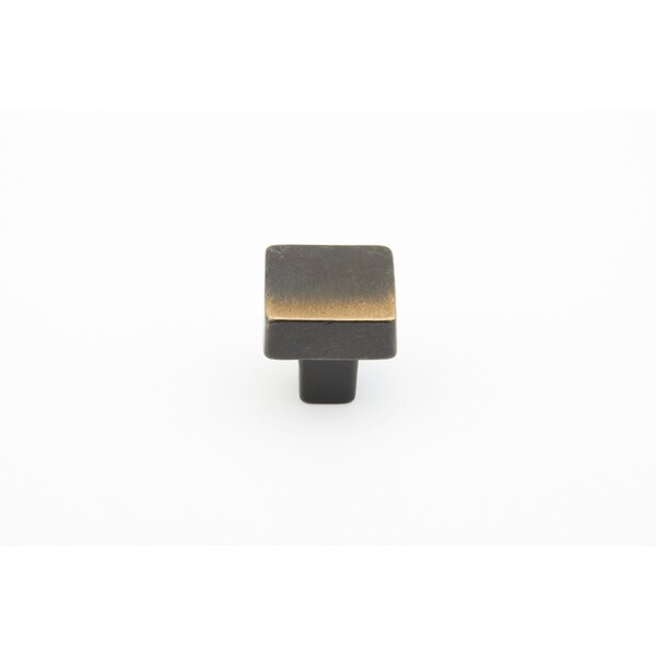 Schaub 1-1/4in Diameter Square Vinci Cabinet Knob Antique Bronze Finish - 789-AZ