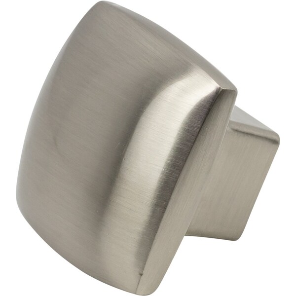 Designperfect 1-3/16 Overall Length Square Cabinet Knob, Brushed Satin Nickel, 10PK - DPA10S83KSNB
